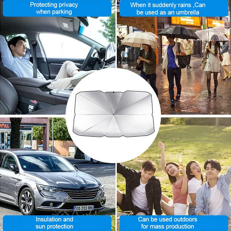  Multifunctional Folding Retractable Car Sunscreen Heat Insulation Umbrella