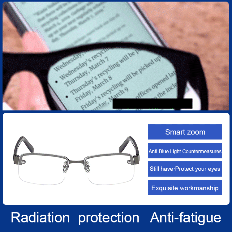 Intelligent zoom color changing glasses