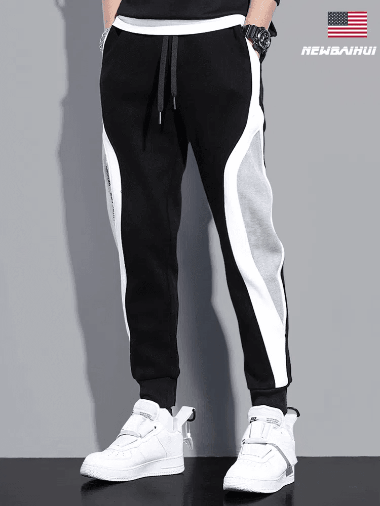 Men's thick patchwork sweatpants