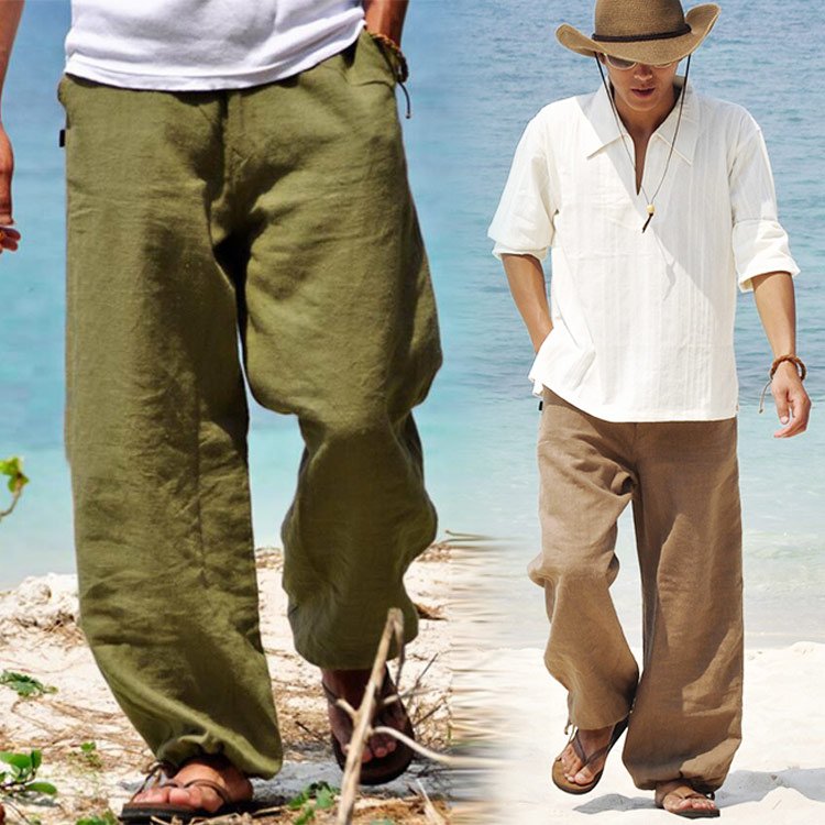 【チノパン】汗がべたつく不快な季節は麻衣料が効果バツグン！