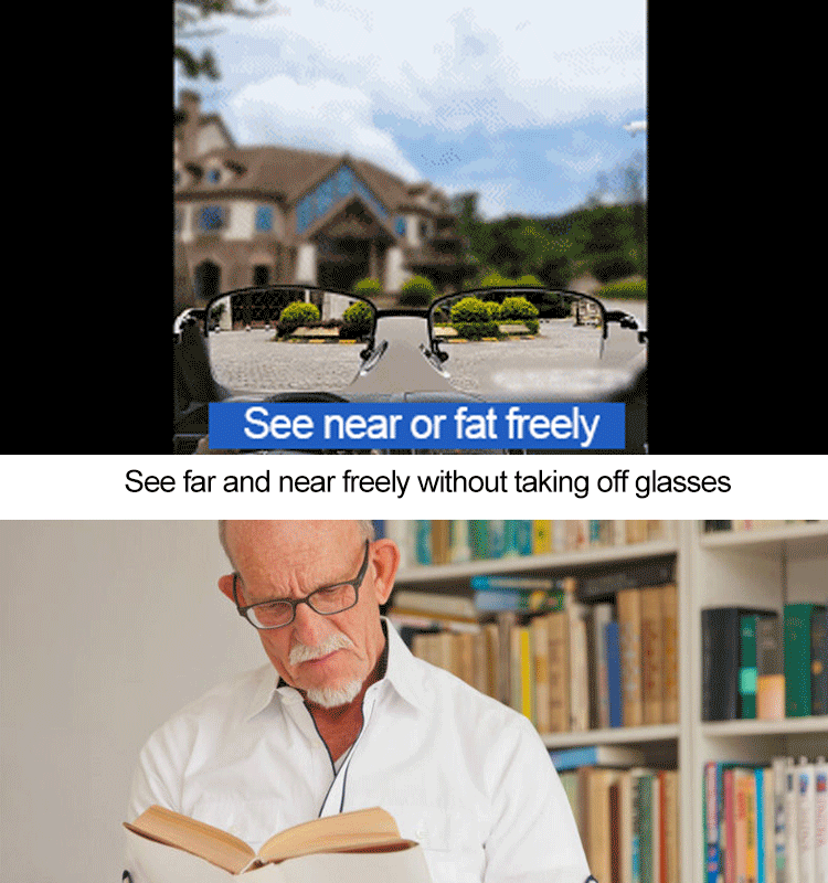 Anti-blue Ray Bifocal Prebyopic Glasses