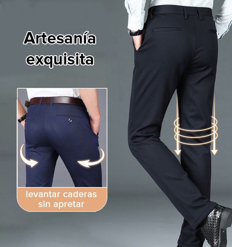 Pantalones de traje de antiarrugas con fibra viscosa para hombres