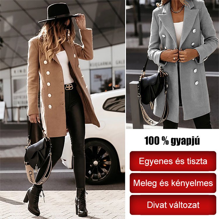 Blézergallérral kétsoros nizikabát