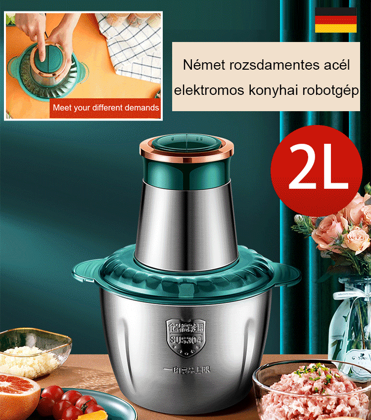 Elektrischer Fleischwolf aus Edelstahl