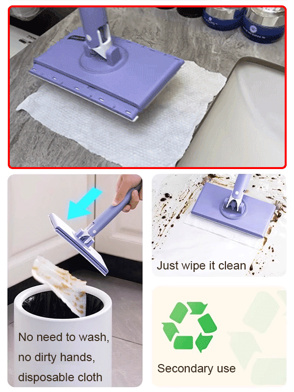 Automatic Cloth Changing Hands-Free Mini Mop