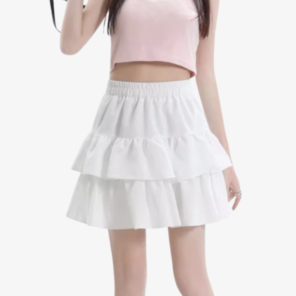 봄여름 여성용 케이크 스커트 전체 이미지