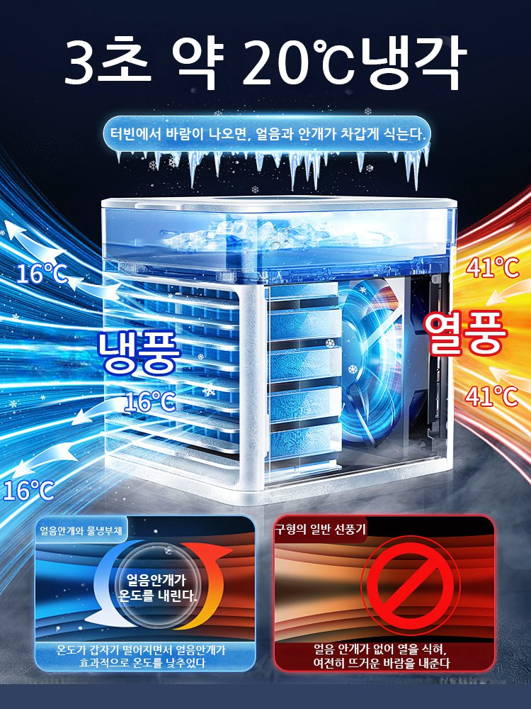 USB 소형 공기 스프레이 가습식 수냉 선풍기