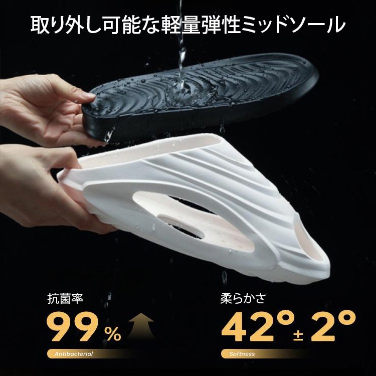 ノンスリップ厚底アウトドアスリッパ