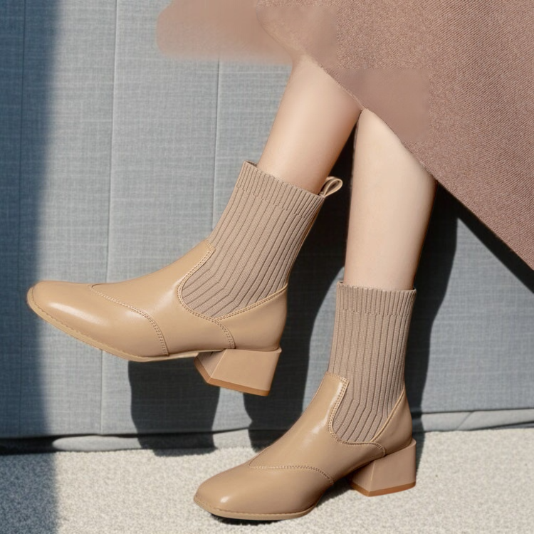 レトロブラウンマーティンチェルシーブーツ全体画像