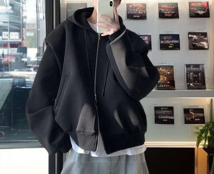 맨투맨 남자 재킷 톱 가을옷  후드 카디건 코트 본딩 패드 재킷