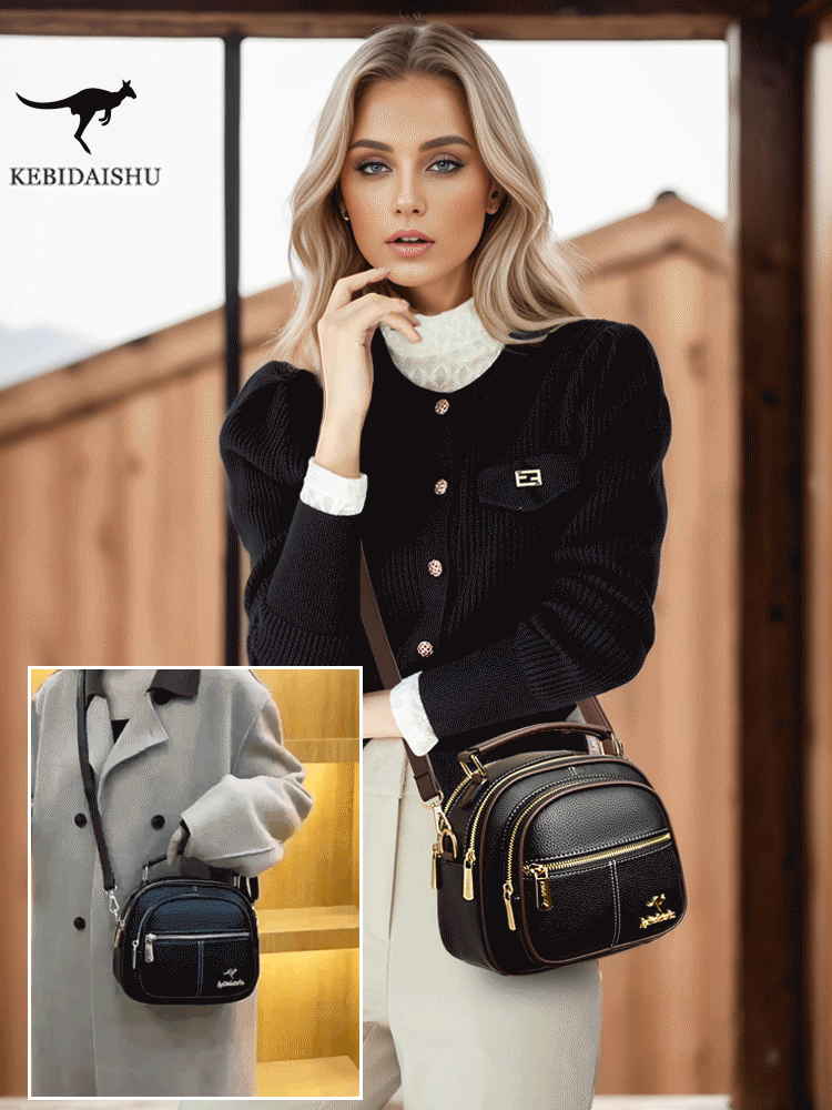 حقيبة كتف فرنسية راقية ذات سعة كبيرة مكونة من ثلاث طبقات