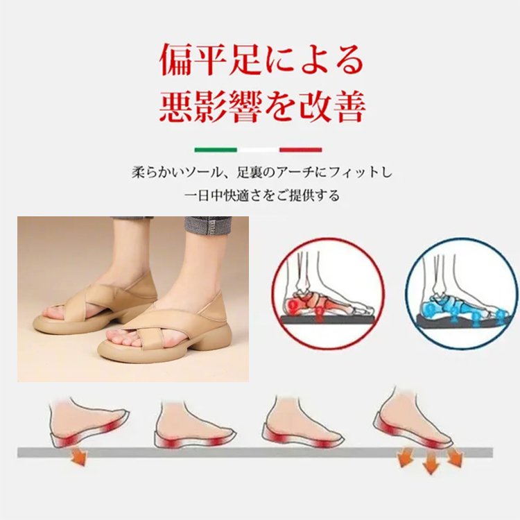 春/夏用スリッポンサンダル