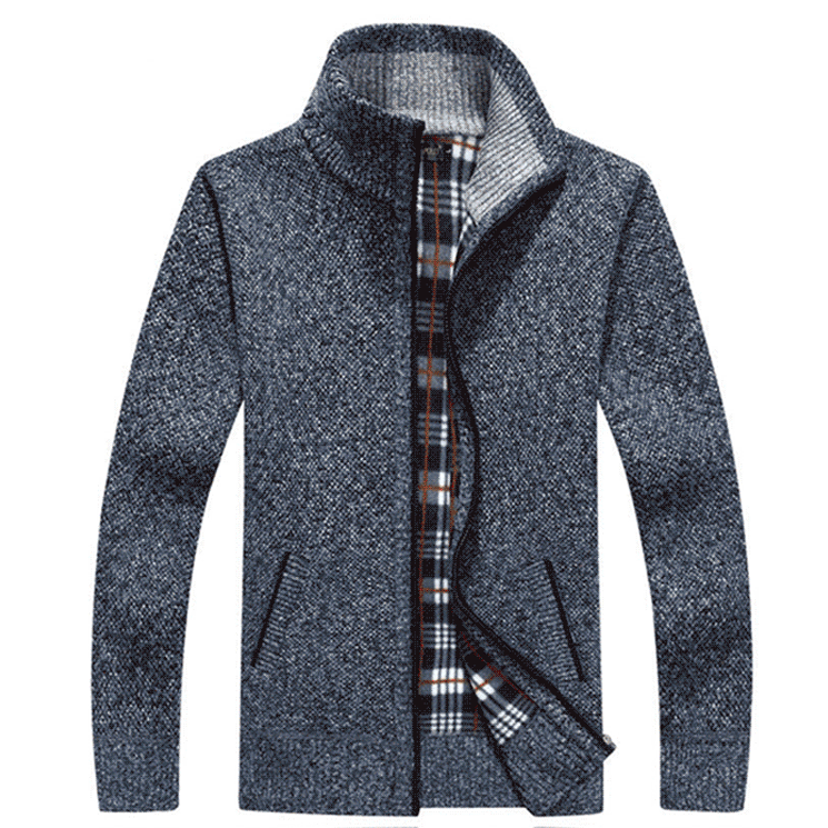 メンズ立ち襟ニット