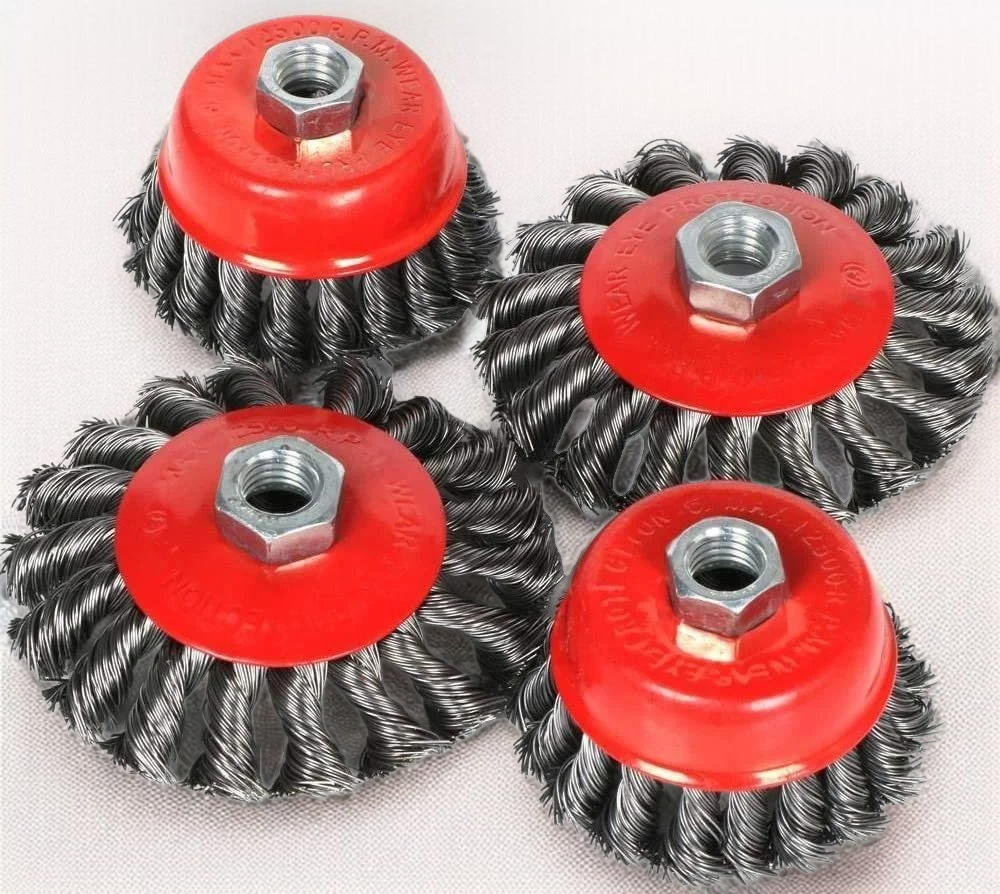 DELUN carbon steel twisted wire cup brush for factory use