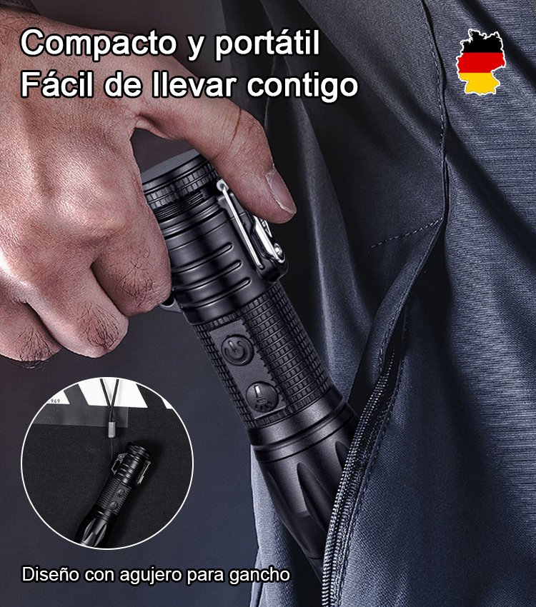 Linterna de autodefensa de doble arco