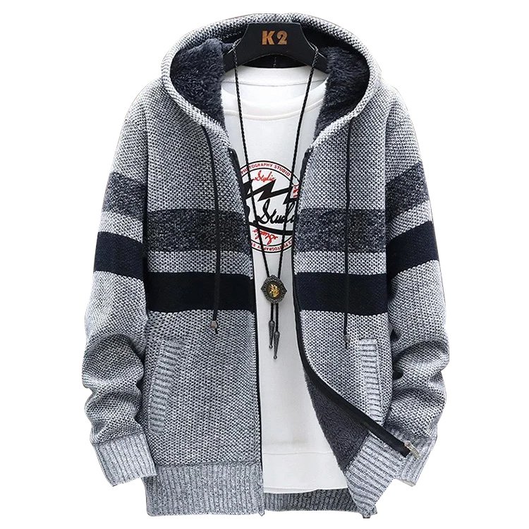 캐주얼 남성 울 기모 가디건