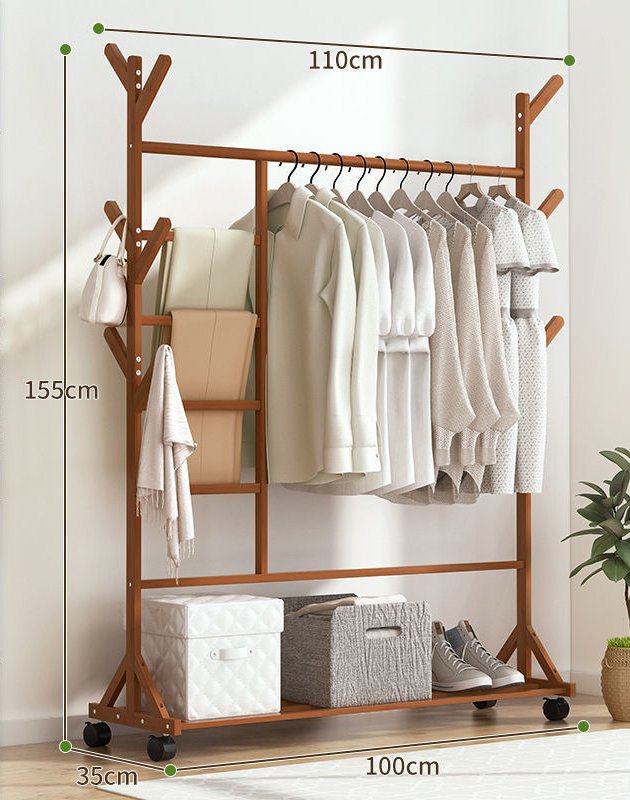 ブラウン・スラックスハンガー付き