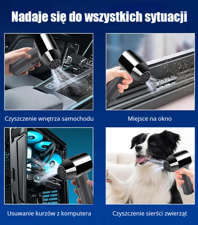 Przenośna bezprzewodowa suszarka do włosów