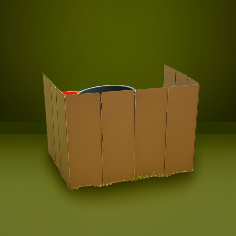 風防をカセットコンロに設置した利用シーン