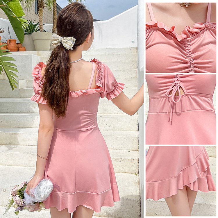 인스 스타일 원피스 슬리밍 뱃살 커버 수영복