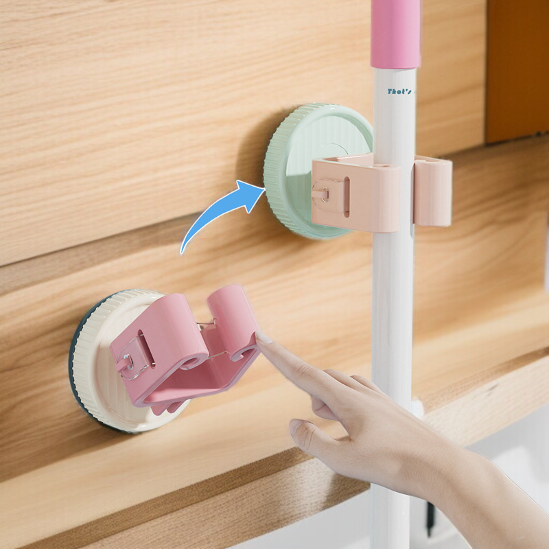 빨판식 펀치프리 벽걸이 밀대걸이 디테일