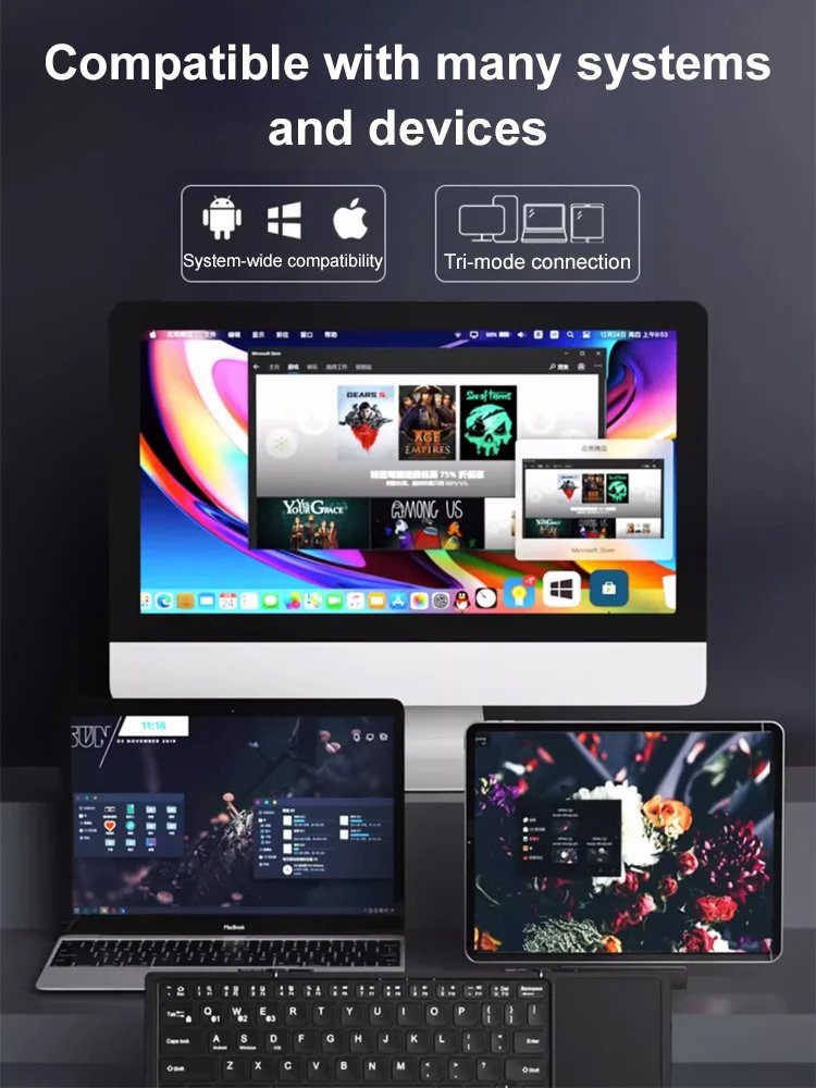 Bluetooth Folding Mini Keyboard