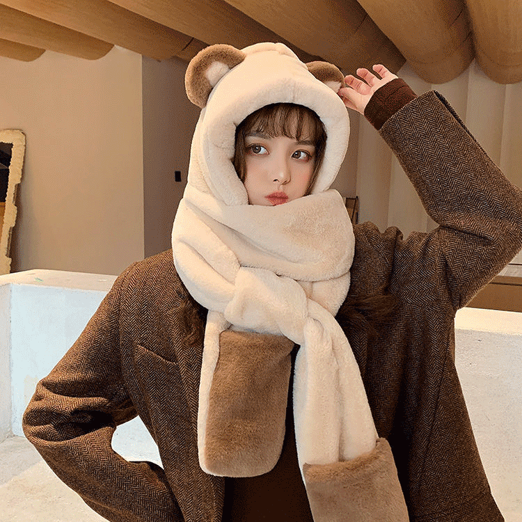 フード・マフラー・手袋の一体型