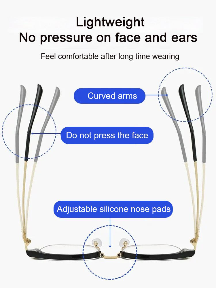 Ultra light anti blue presbyopic glasses