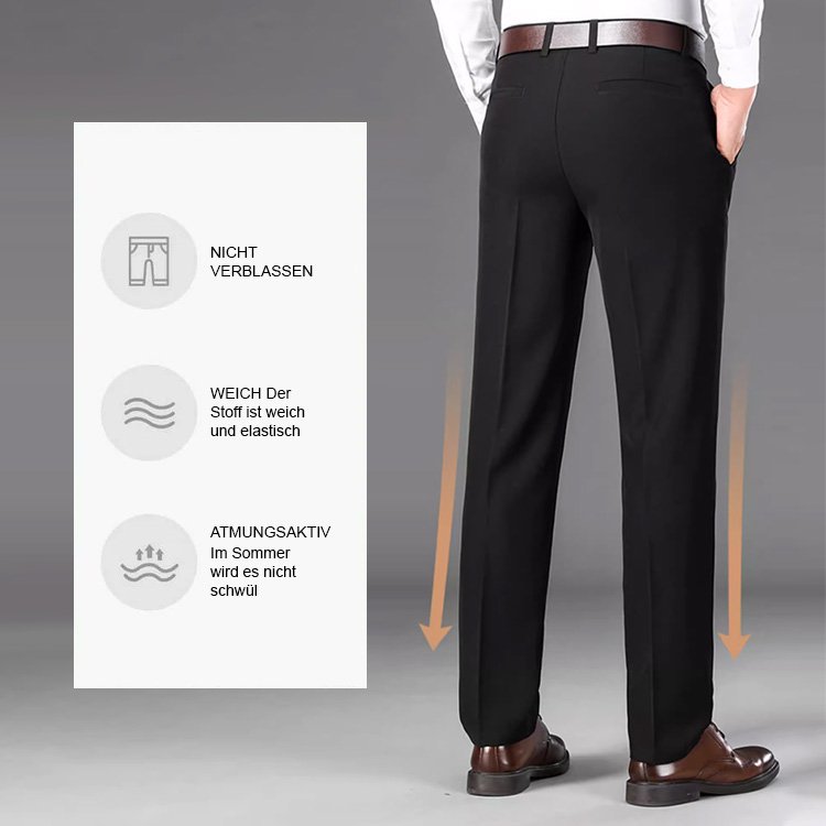 Bügelfreie Anzughose aus Vier-Wege-Stretch-Eisseide