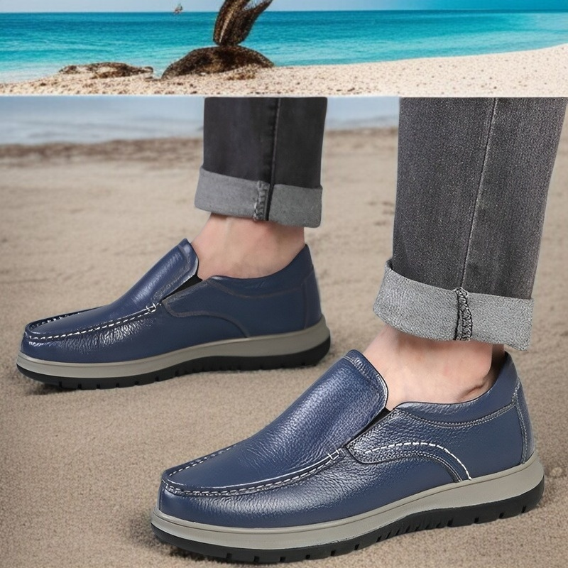 통풍 기능이 뛰어난 남성 슬립온 로퍼