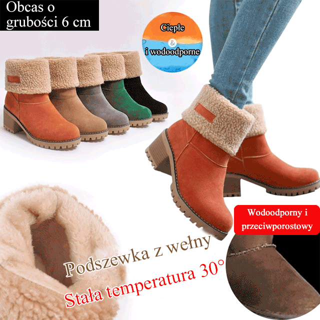 Śniegowce średnia rurka gruby obcas