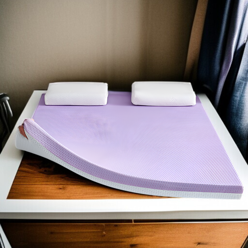 寝室に設置されたジェルマットレスカバー