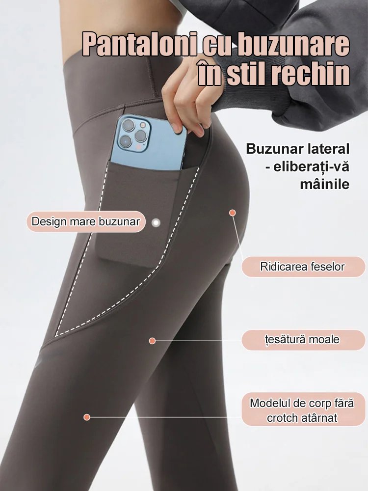 Pantaloni cu buzunare în stil rechin