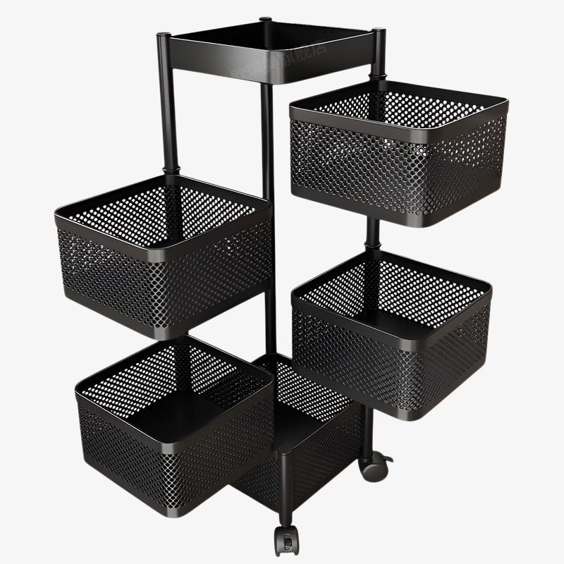 おしゃれなキッチン収納ワゴンの使用例