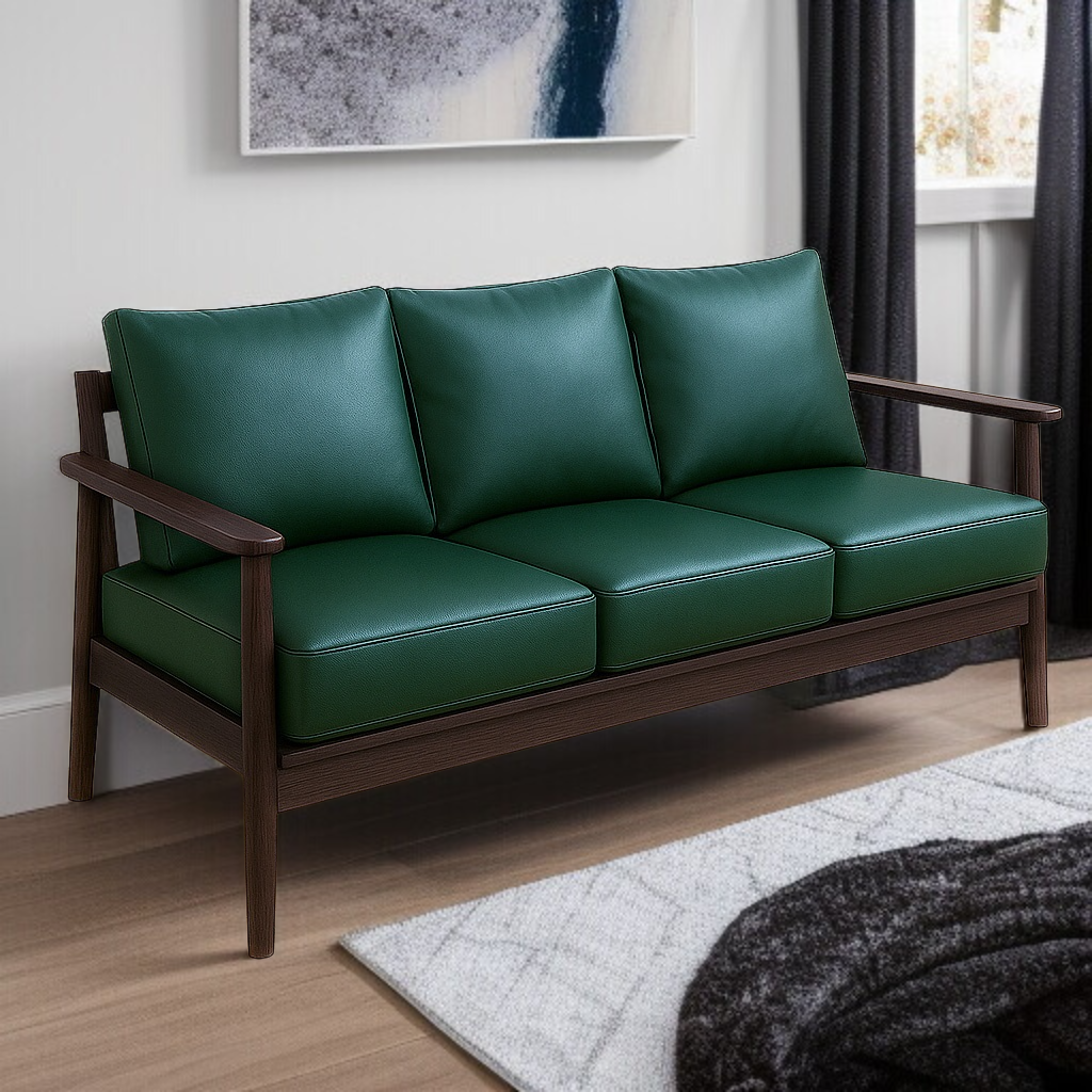 Premium faux leather anti-slip sofa cushion set for living room