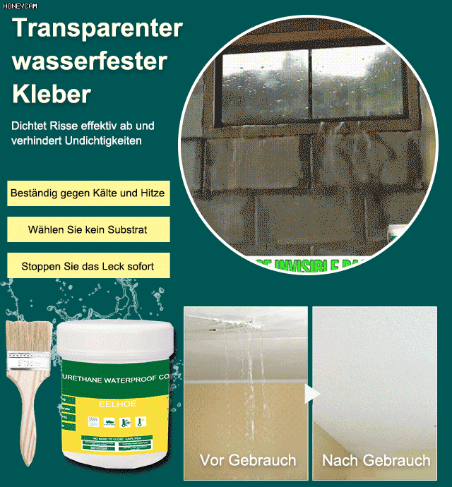 transparentes wasserdichtes Artefakt