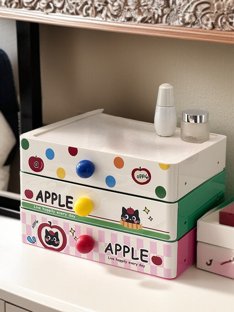 ドーパミン デスクトップ収納ボックス 引き出し収納ボックス 大容量 雑貨整理ボックス 多機能デスク収納ボックス 化粧品収納ラック