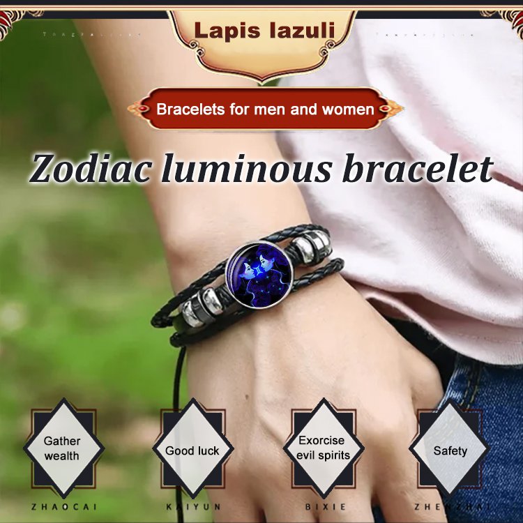 Twelve constellation luminous bracelet for men and women