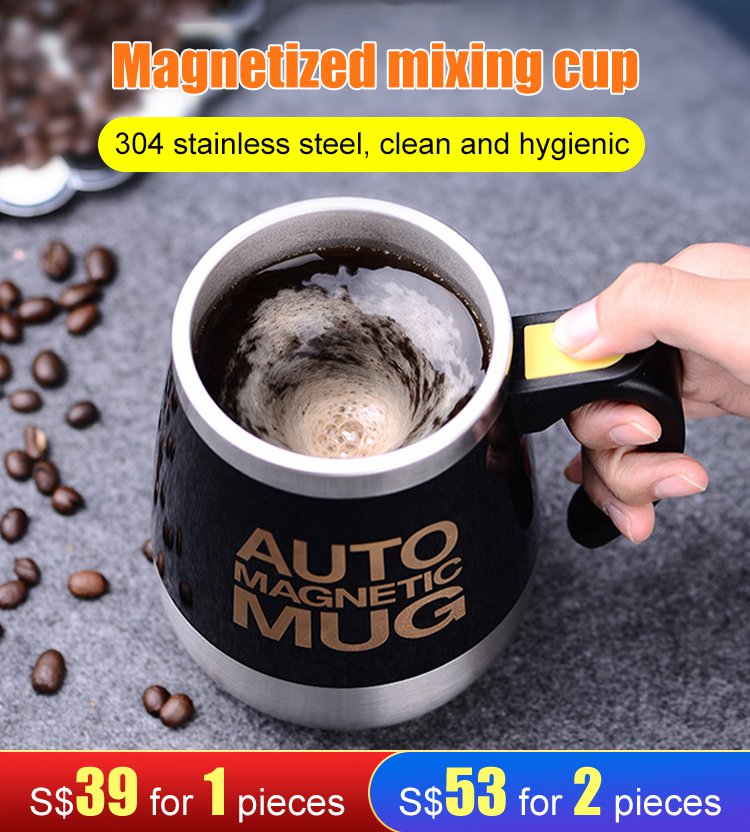 Stainless steel electric rotating coffee cup