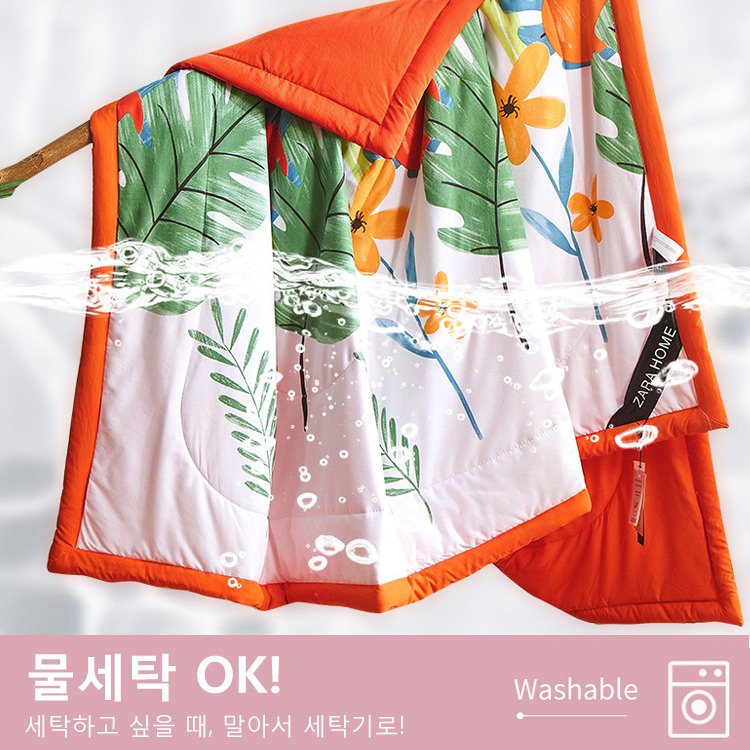 새로운 프린트 실크 이불