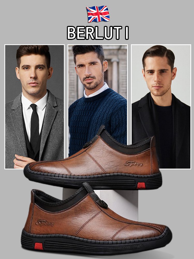 Brytyjskie męskie wsuwane buty w stylu retro