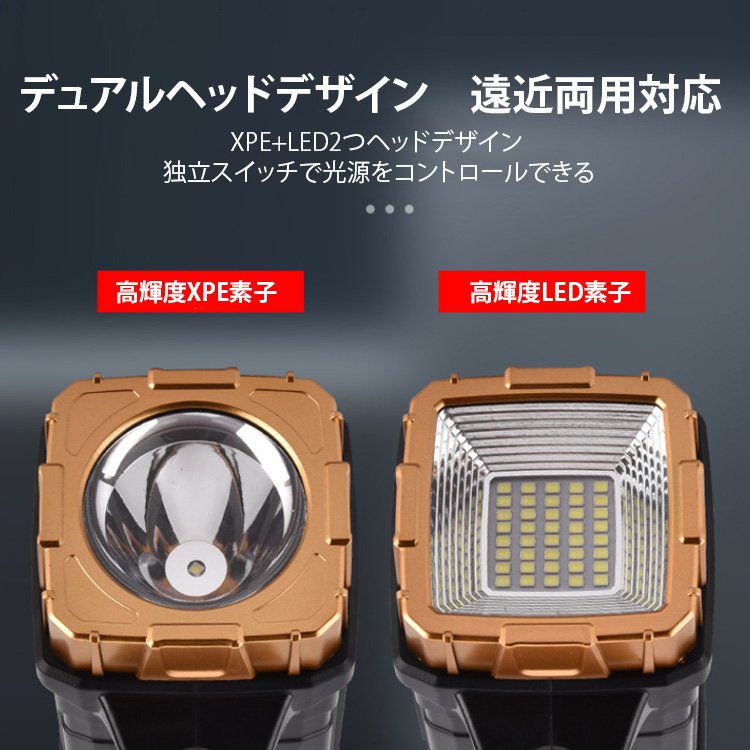 多機能ソーラー充電式ハンディライト