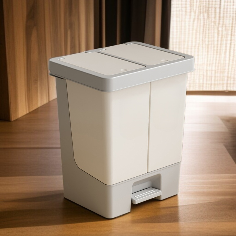 휴지통 뚜껑 개폐 기능 강조