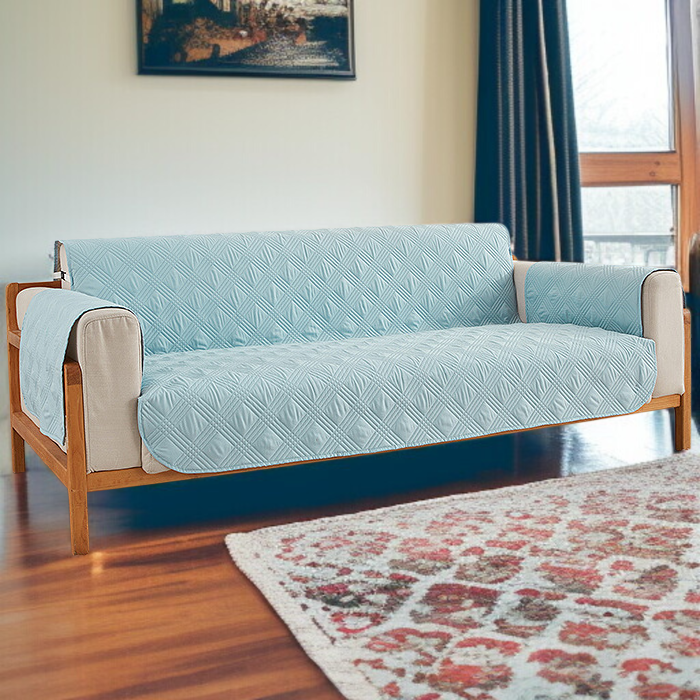 背もたれ付きソファのクッションカバーアップ画像