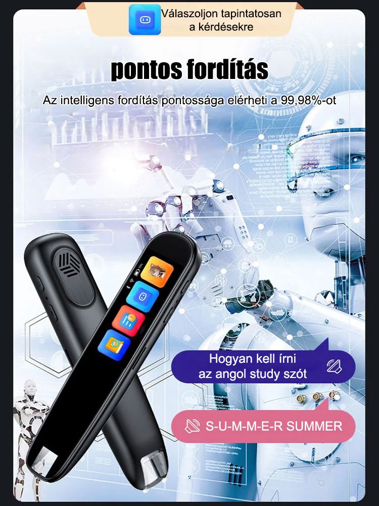 116 nyelvek szkennelési pont olvasó toll