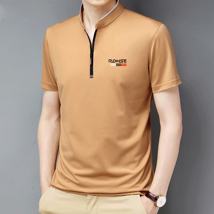 스탠딩 넥 아이스 T 셔츠