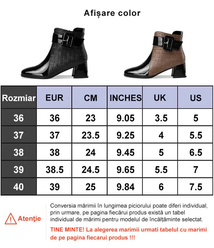 Pantofi dama cu cap patrat si toc gros