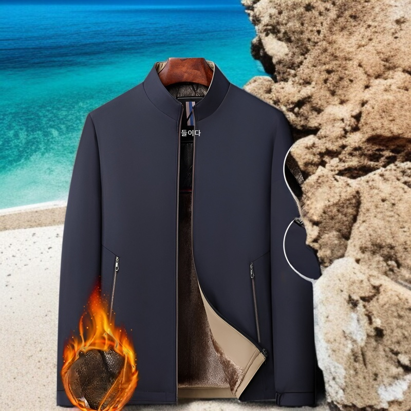 차이나 스타일 넥 디자인의 남자 재킷