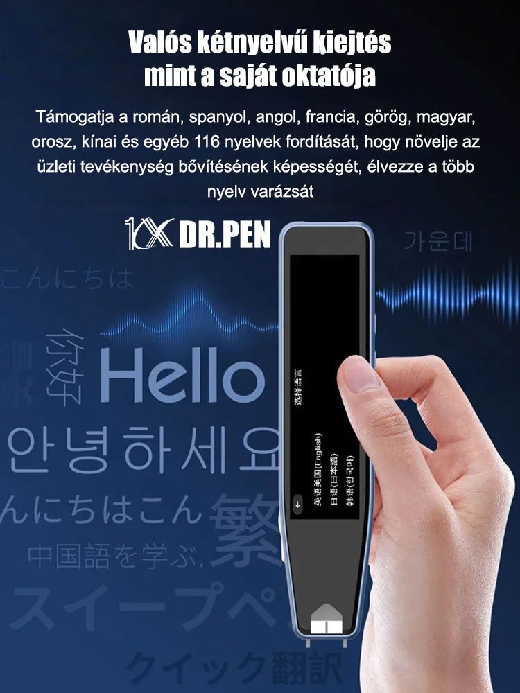 116 nyelvek szkennelési pont olvasó toll