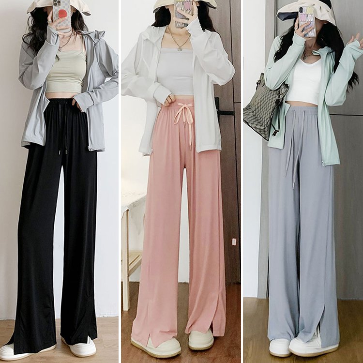 アイスシルクUVカットワイドパンツ